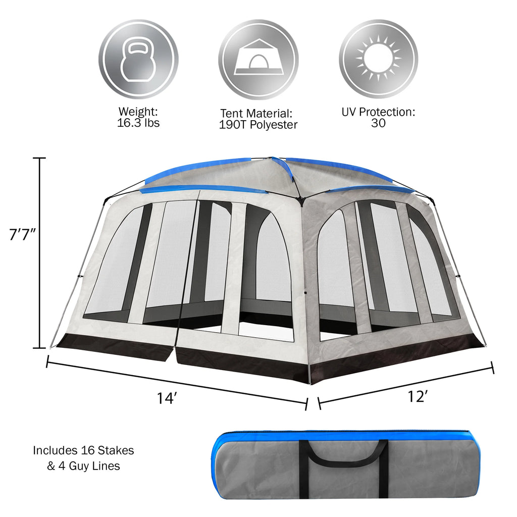 Screened-In Pop-Up Canopy Tent with Mosquito and UV Protection F923