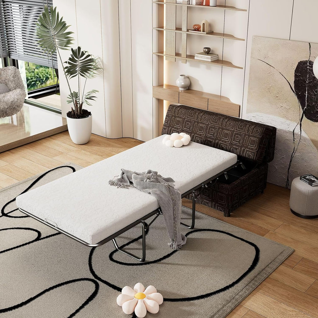 Full Size Folding Ottoman Bed with Mattress Y3711