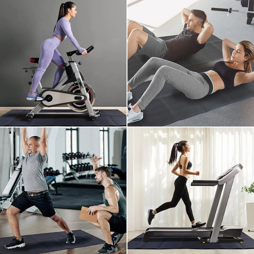 Foldable Treadmill Mat, 68"x24"/72"x32", High Density, Non-Slip Exercise Equipment Mat Q981