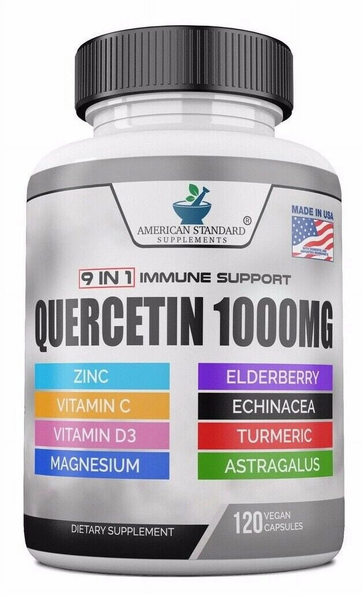 Quercetin 1000mg Magnesium 120 Capsules H46760