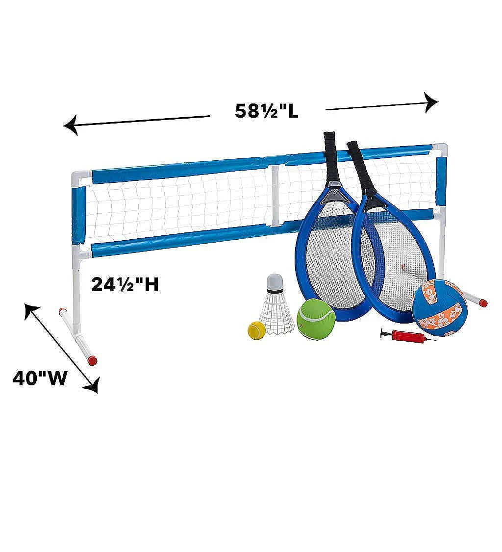 3-in-1 Oversized Tennis Badminton and Volleyball Outdoor Game Set Y38354