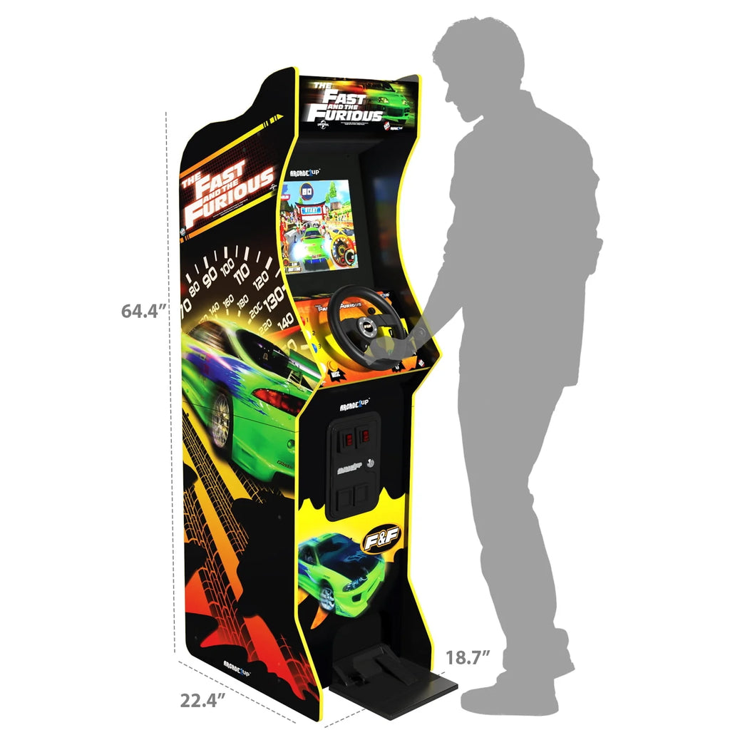 Deluxe Arcade Game with 5-foot-tall Stand-up Cabinet, 2 Classic Games, and 17-inch LCD Screen H35738