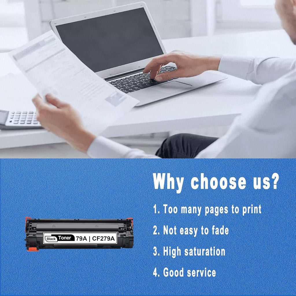 3-Pack Black Toner Cartridge for HP CF279A Printer T81592