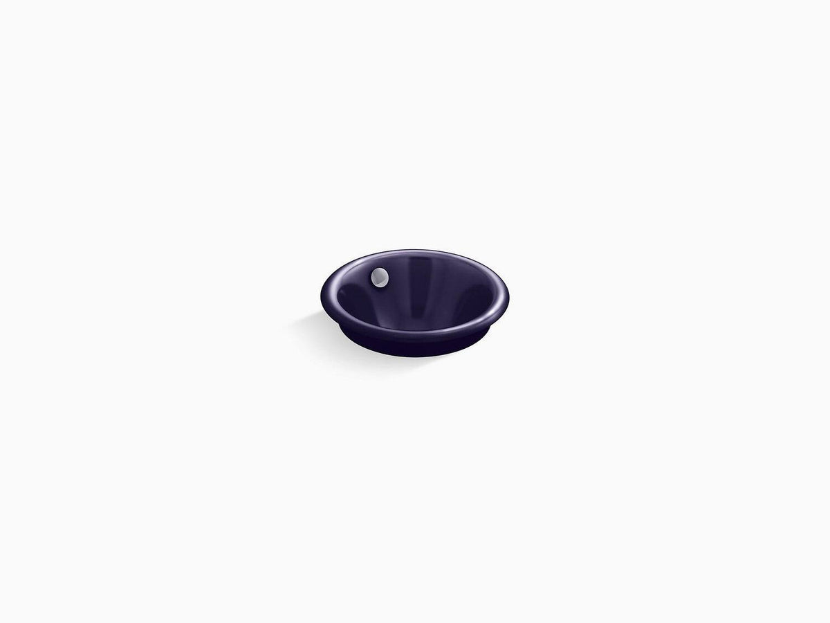 Indigo Blue Round Vessel Bathroom Sink T503422