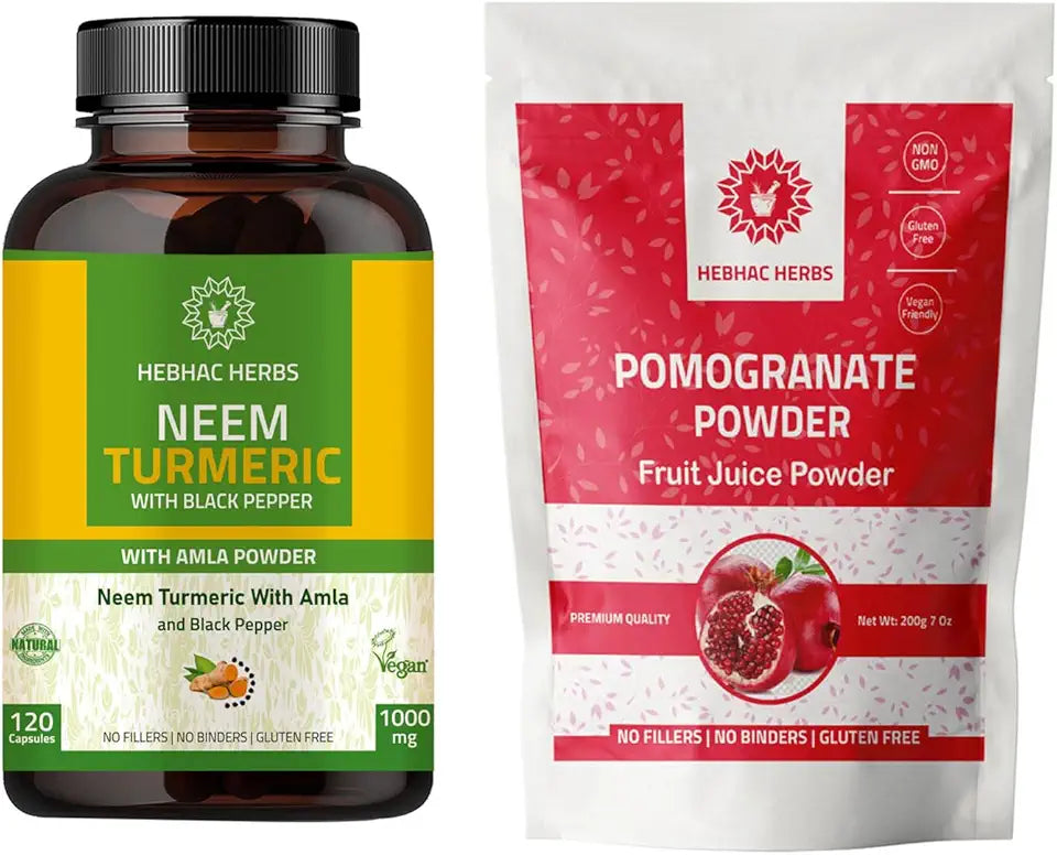 Neem Turmeric Capsules with Amla and Pomegranate Juice Powder 227g I5160