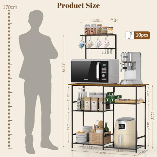 6-Tier Kitchen Baker's Rack with Storage C5587