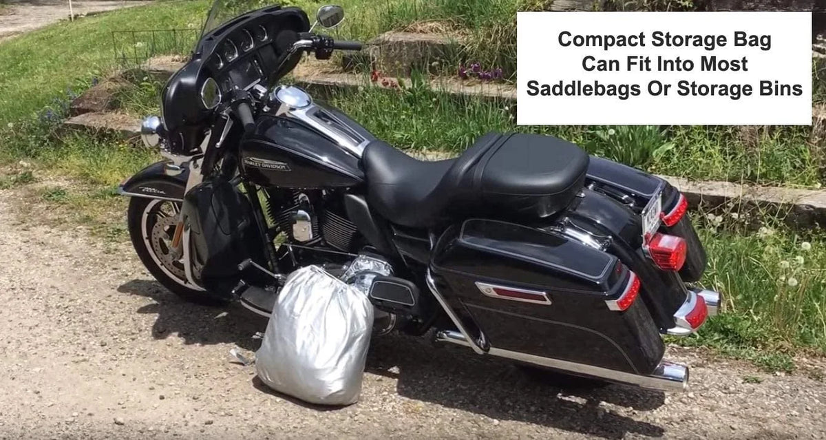 Motorcycle Cover with Reinforced Securing Straps and Storage Bag K8499