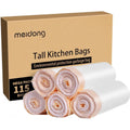 13 Gallon White Drawstring Trash Bags, 115 Pcs P763