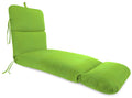 74" x 22" Green Outdoor Chaise Lounge Cushion with Ties Z82305