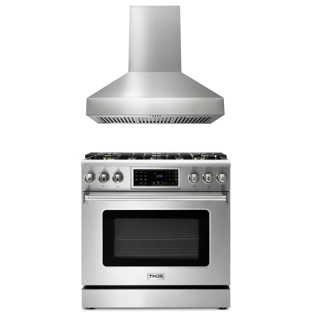 36 Gas Range and Range Hood P96163