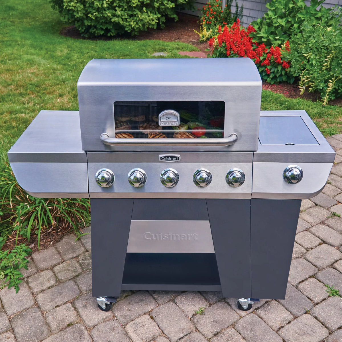 Five-Burner Propane Gas Grill with Side Burner B533380