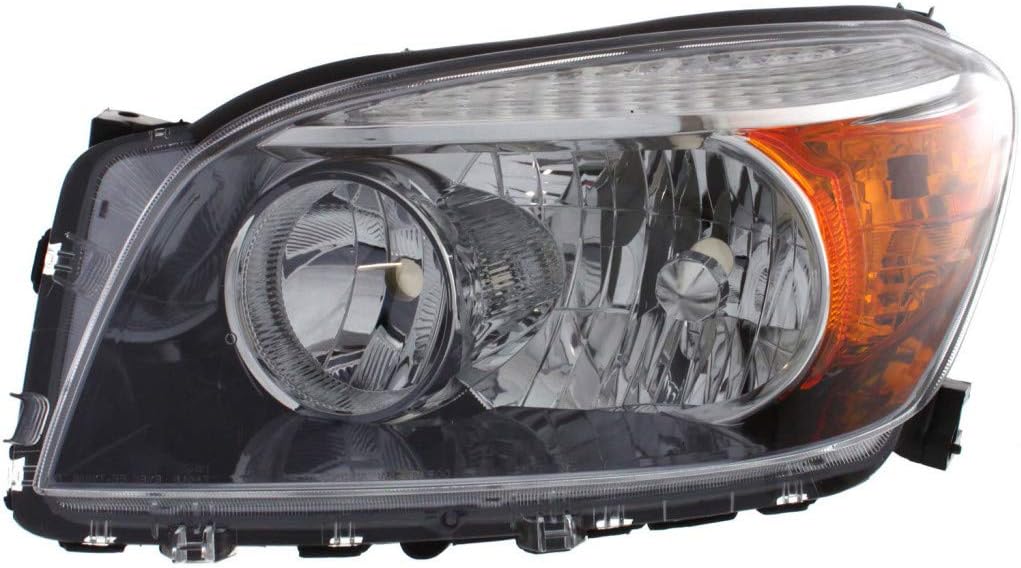 For Toyota RAV4 Headlight 2006 2007 2008 Driver and Passenger Side Pair Clear Lens Black Interior Sport Model E284