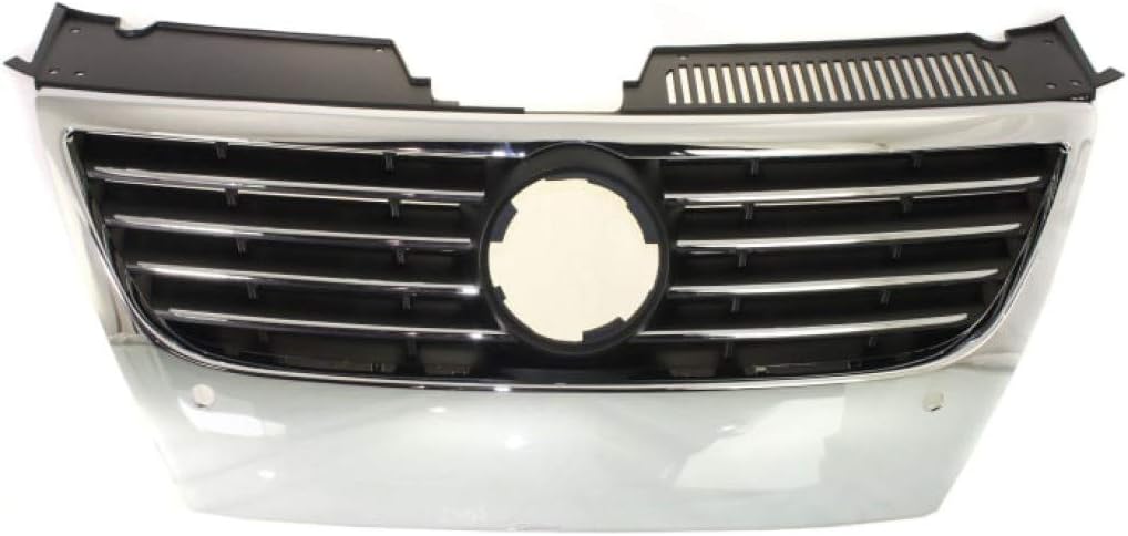 Chrome Shell Black Insert Grille Assembly for Volkswagen Passat 2006-2010 T9399
