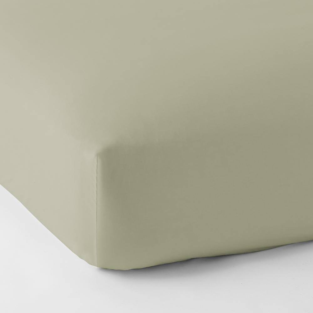 Green Supima Cotton Sateen Queen Fitted Sheet J11379