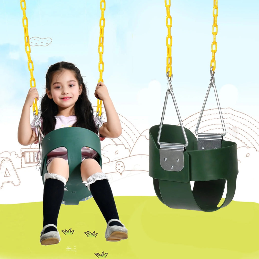 High Back Toddler Bucket Swing Seat with Coated Chains H37253