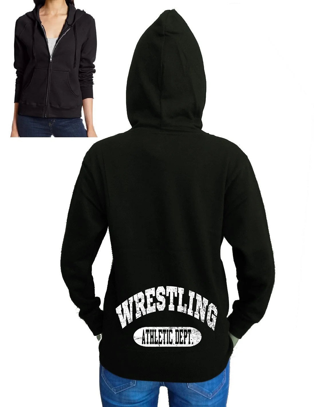 Black Fleece Zipper Hoodie X-Large Z79641