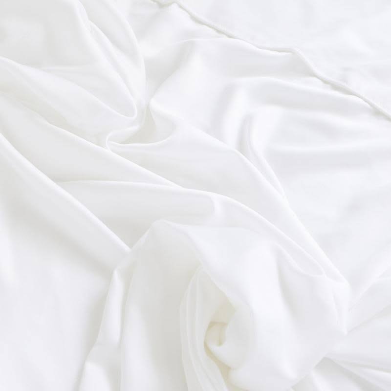 Feather White Twin Bamboo Lyocell Duvet Cover C2142