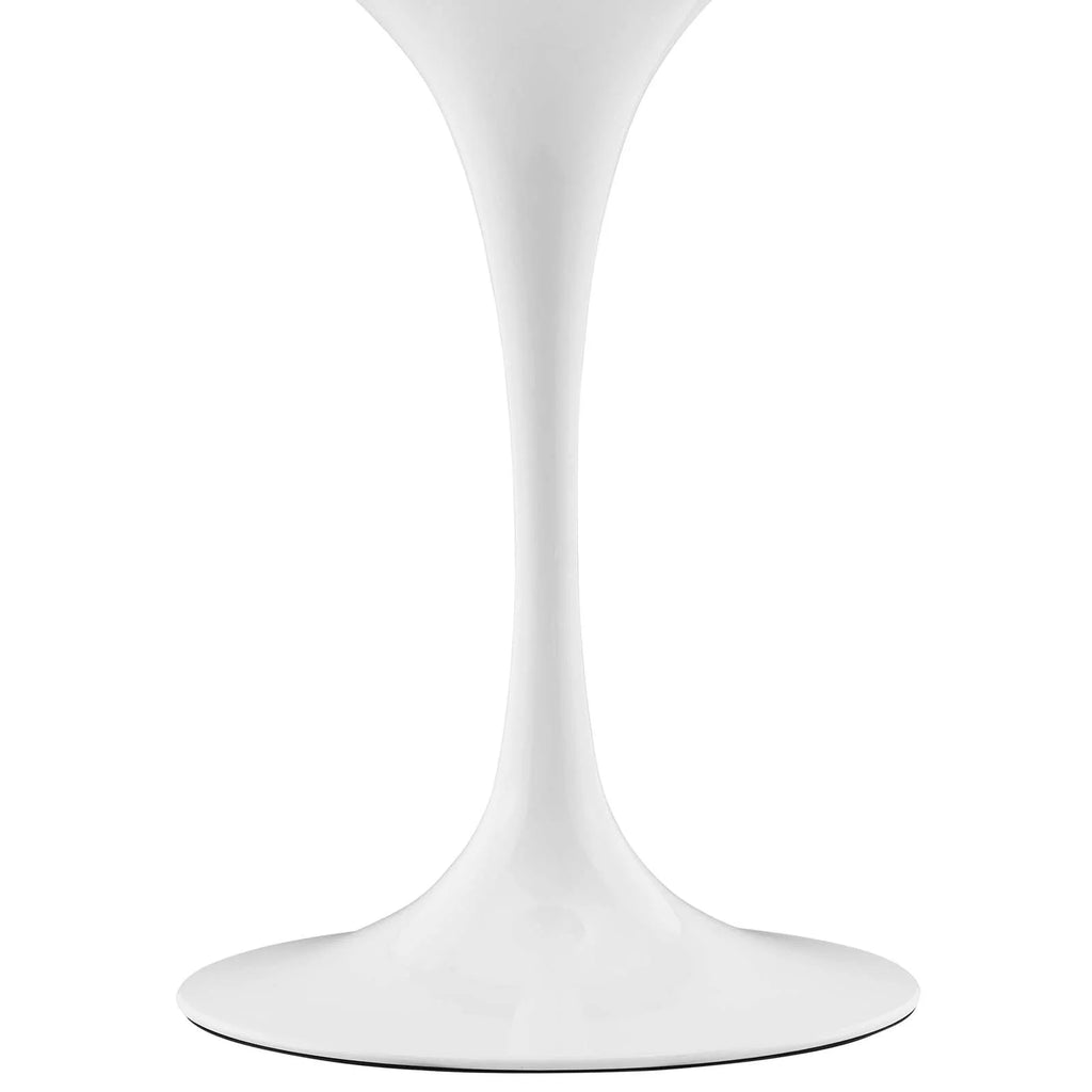 36 inch Round Natural Brown White Wood Metal Dining Table H2639