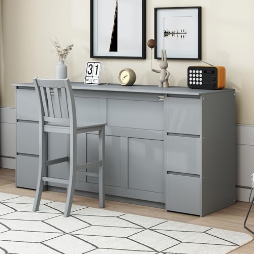 Twin Size Murphy Bed with Charging Station and Storage Drawers V623571