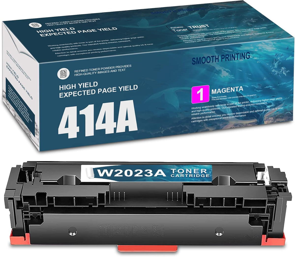 Magenta Toner Cartridge 1 Pack for HP Color Pro MFP M479fnw M479fdn M479fdw Pro M454dn M454dw Pro M454nw M478f-9f Printer B12227