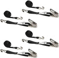 Stainless Steel Ratchet Strap Tie Down 1 Inch Wide 10 Foot Long Black 4 Pack K814