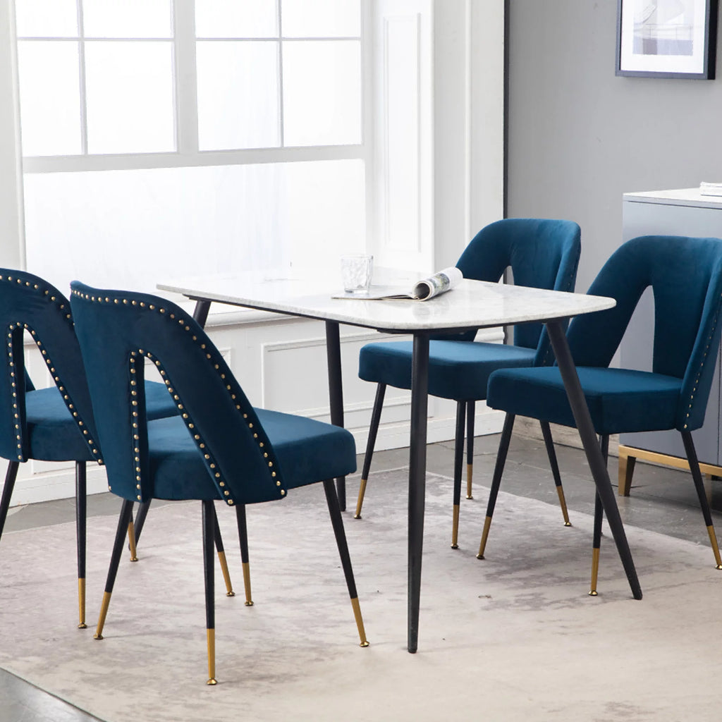 Velvet Upholstered Dining Chairs Set of 2 F914