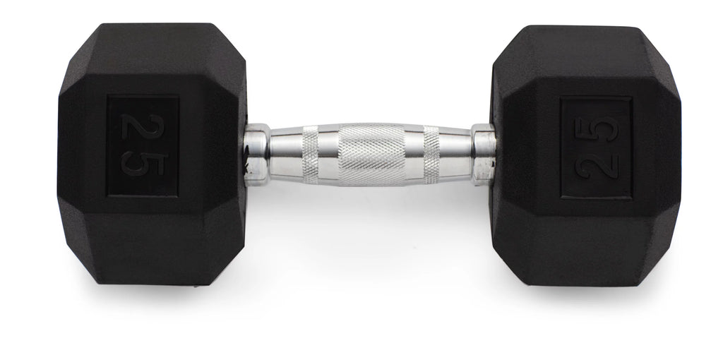 25lb Rubber Hex Dumbbell I6944
