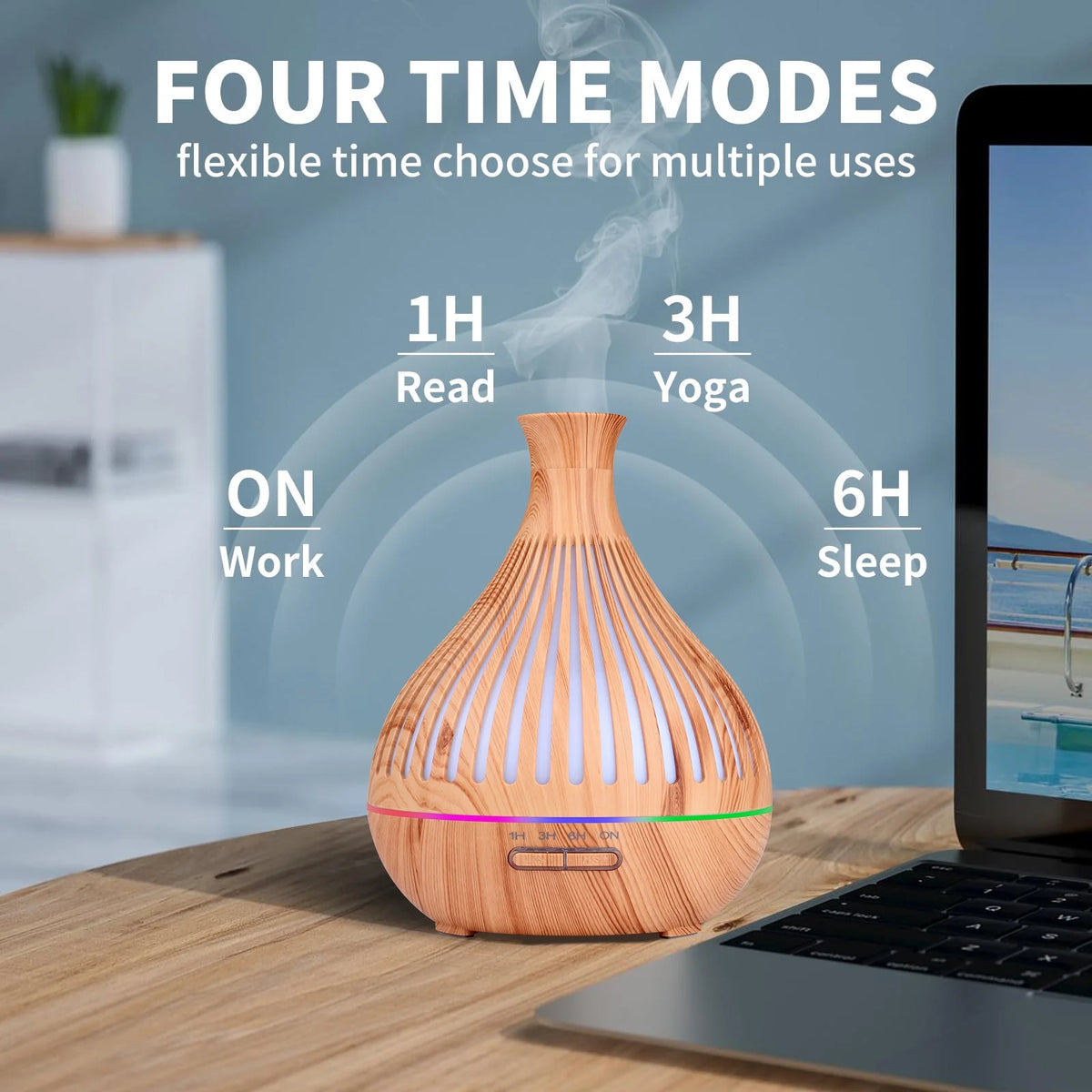 500ML Ultrasonic Diffuser with Remote Control & Timer D9570