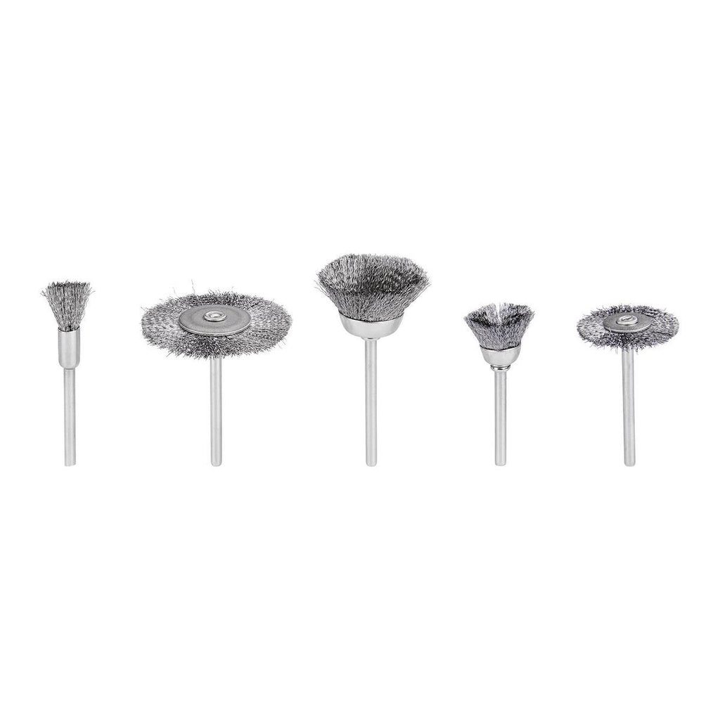 Stainless Steel Rotary Wire Wheel and Brush Set, 5-Piece V7500