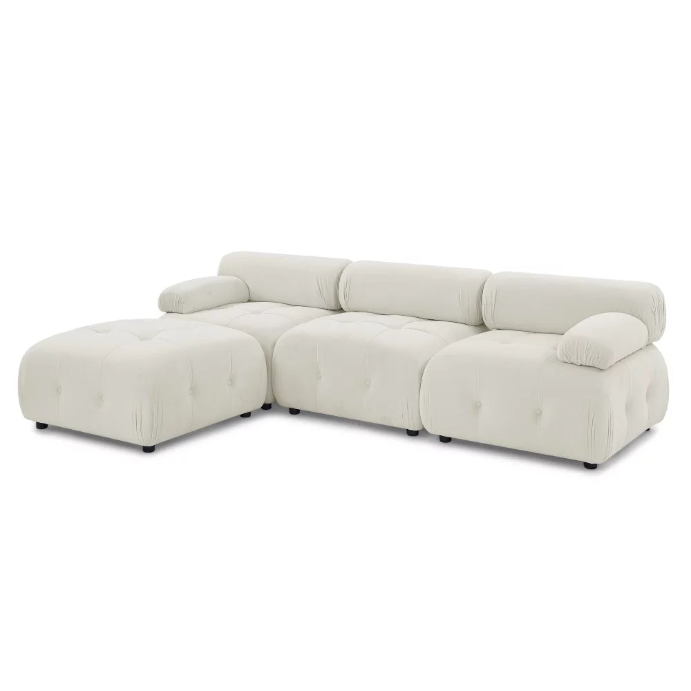 L Shaped Modular Sectional Sofa with Reversible Ottoman P284