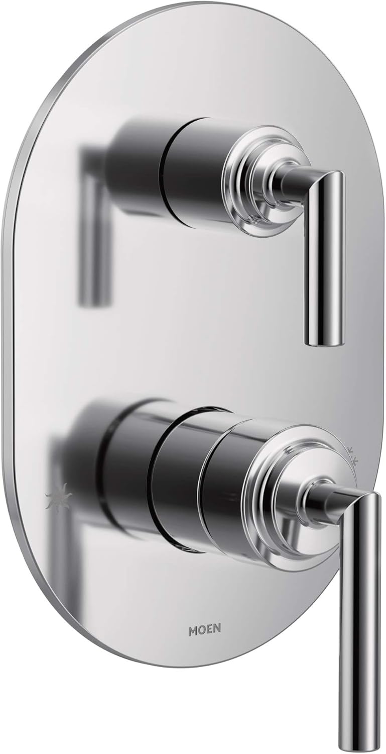 Chrome 2-Handle Shower Trim with Integrated Transfer L548