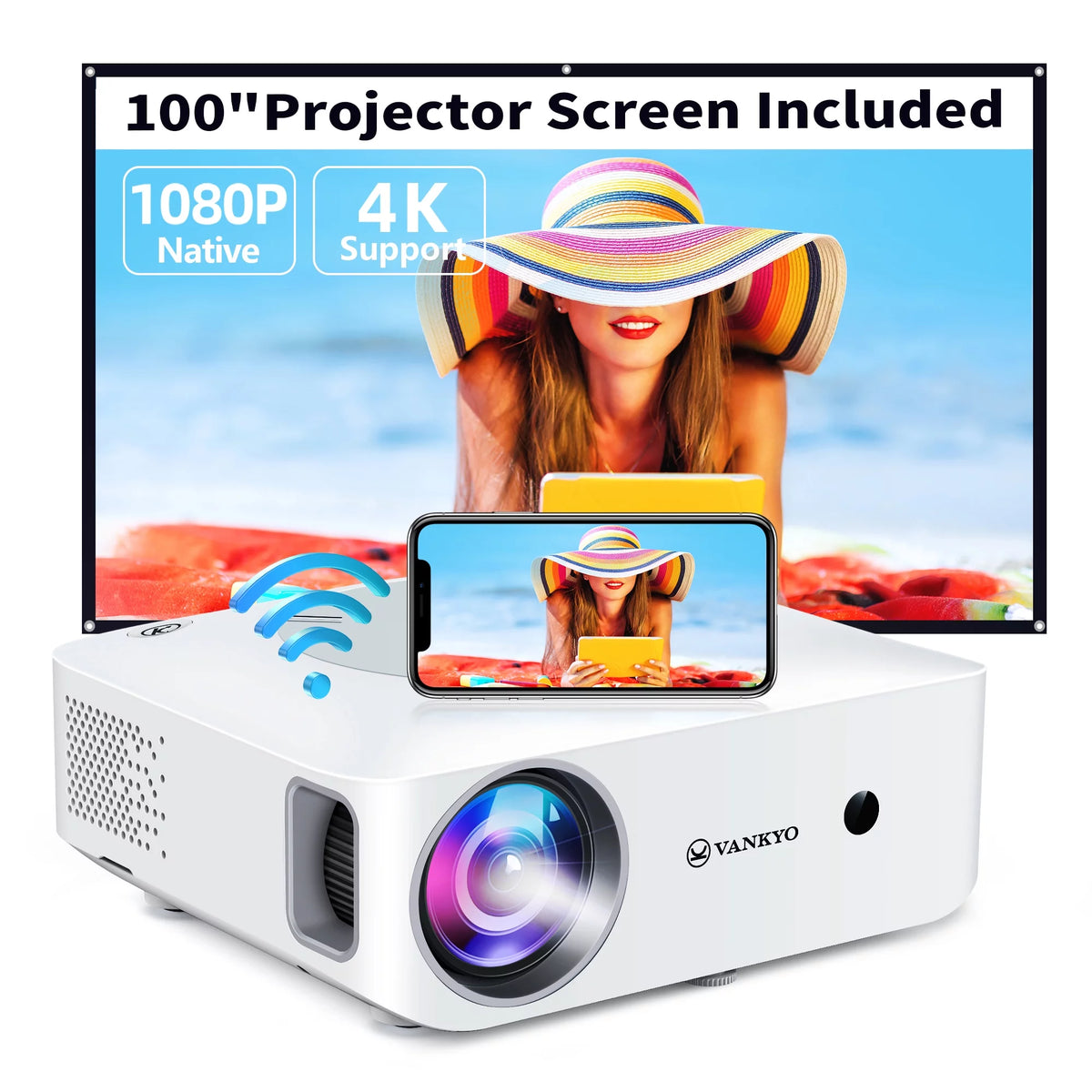 Native 1080P 5G WiFi Projector R605