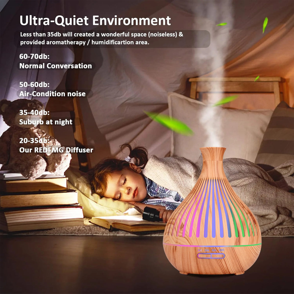 500ML Ultrasonic Diffuser with Remote Control & Timer D9570