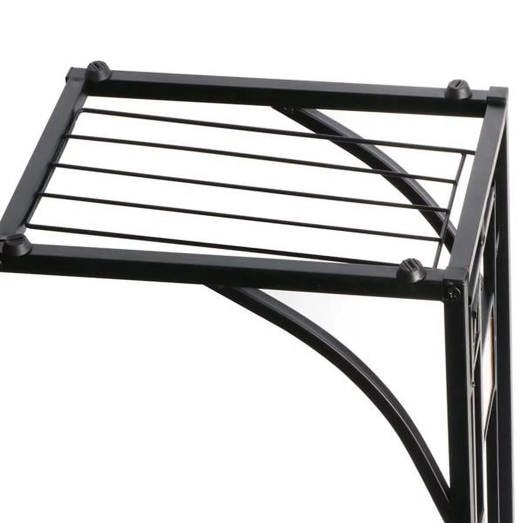 C-Shaped End Table with Geometric Pattern K763