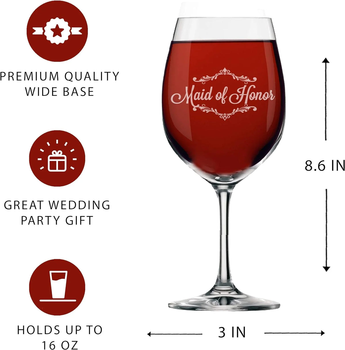 16 Oz Wine Glass With Stem I708944