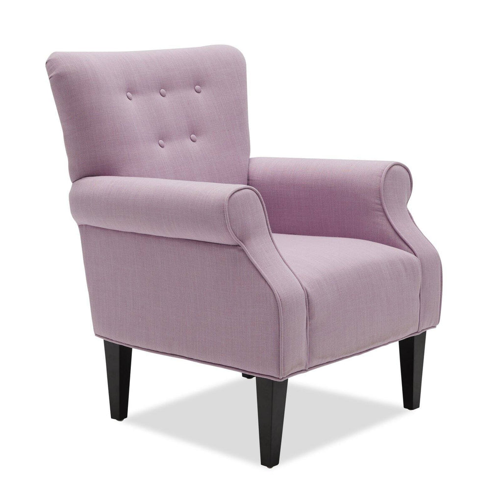 Mauve Rolled Arm Accent Chair V31856