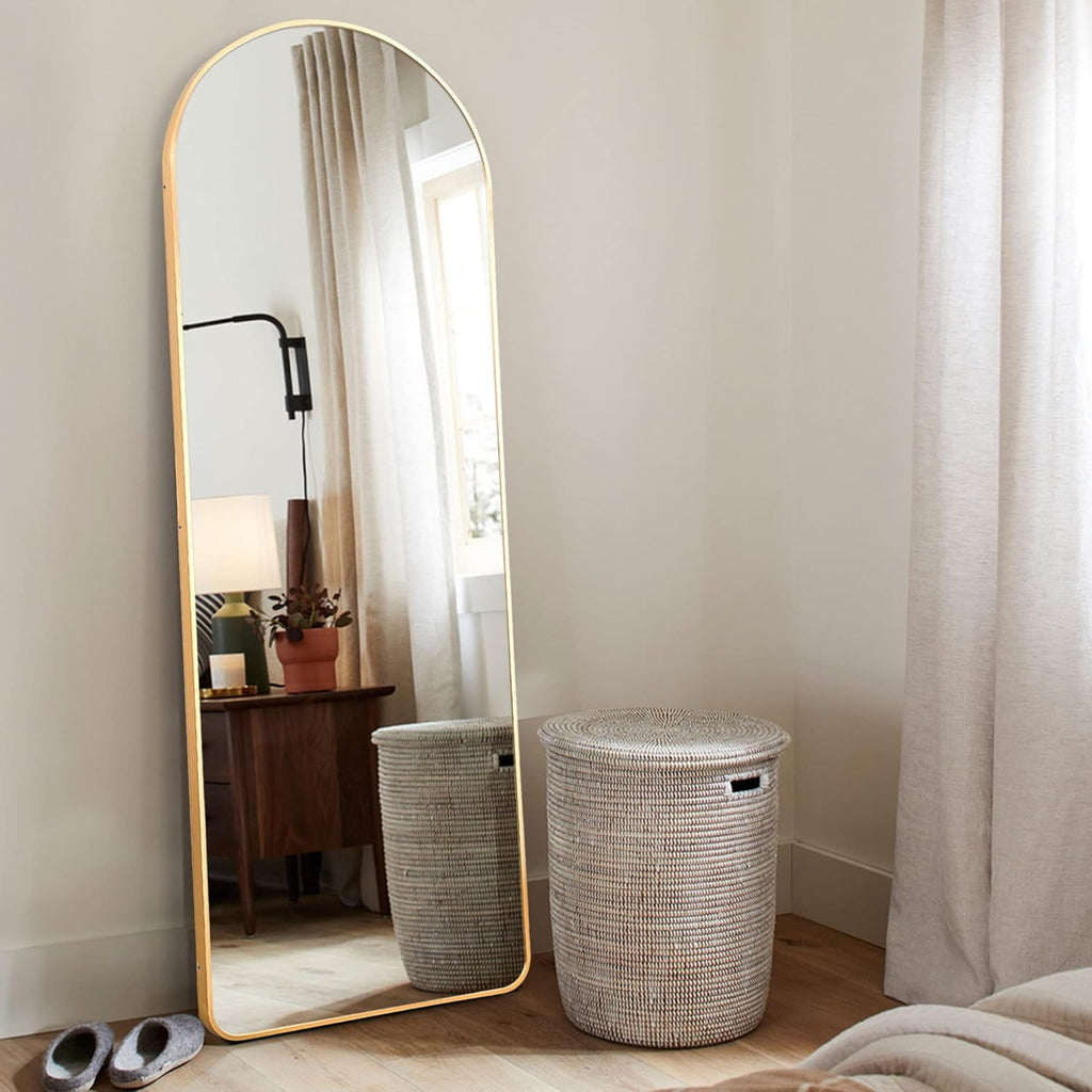 Gold Aluminum Alloy Frame Full Length Floor Mirror I1919