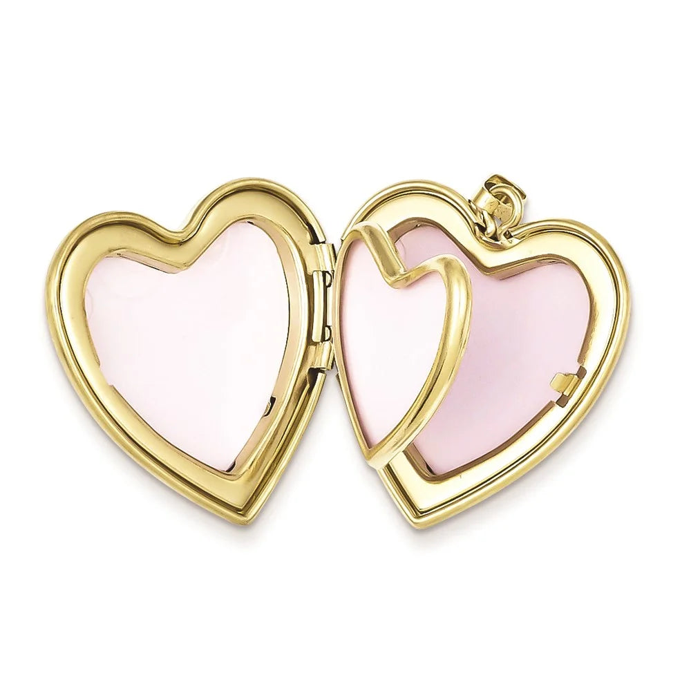 14k Gold Filled Two-Color Grandma Heart Locket H43139