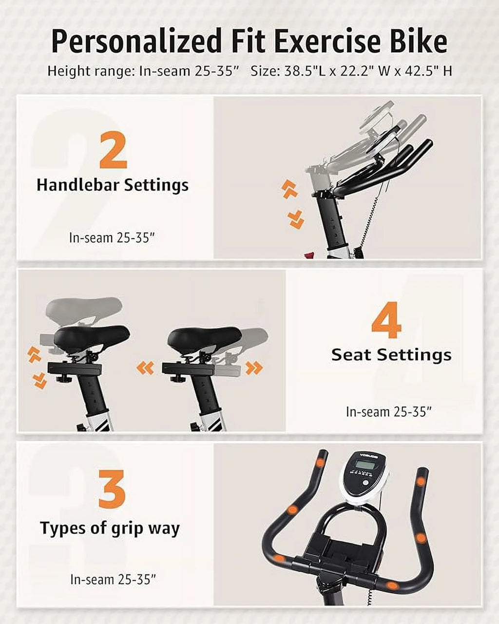 Magnetic Indoor Cycling Bike with 35lbs Flywheel U188