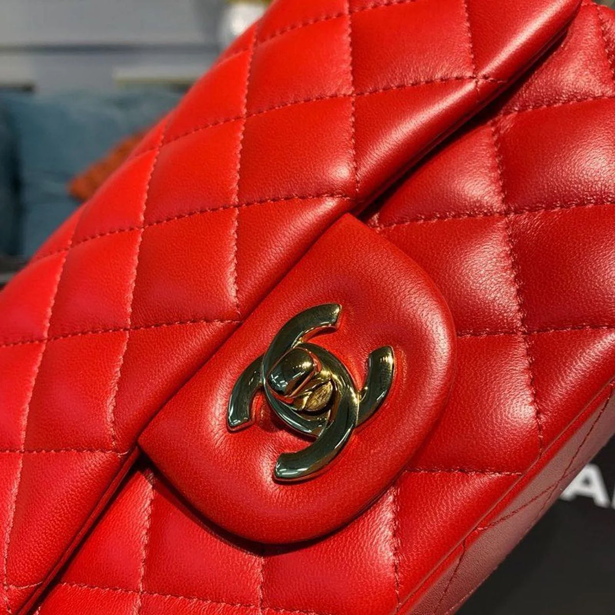 Red Mini Flap Shoulder and Crossbody Bag F393461