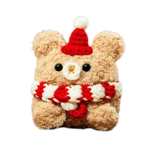 Cartoon Plush 3D Bear Pattern Earbuds Case U384215