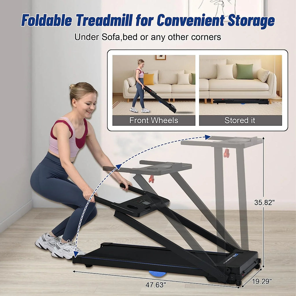 2 HP Folding Incline Exercise Treadmill I600640