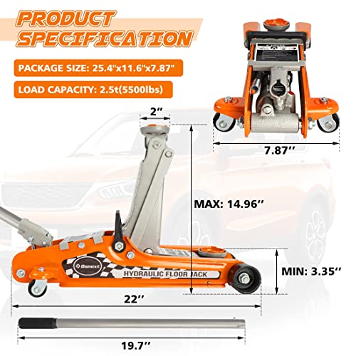 2.5 Ton Low Profile Hydraulic Steel Floor Jack M107