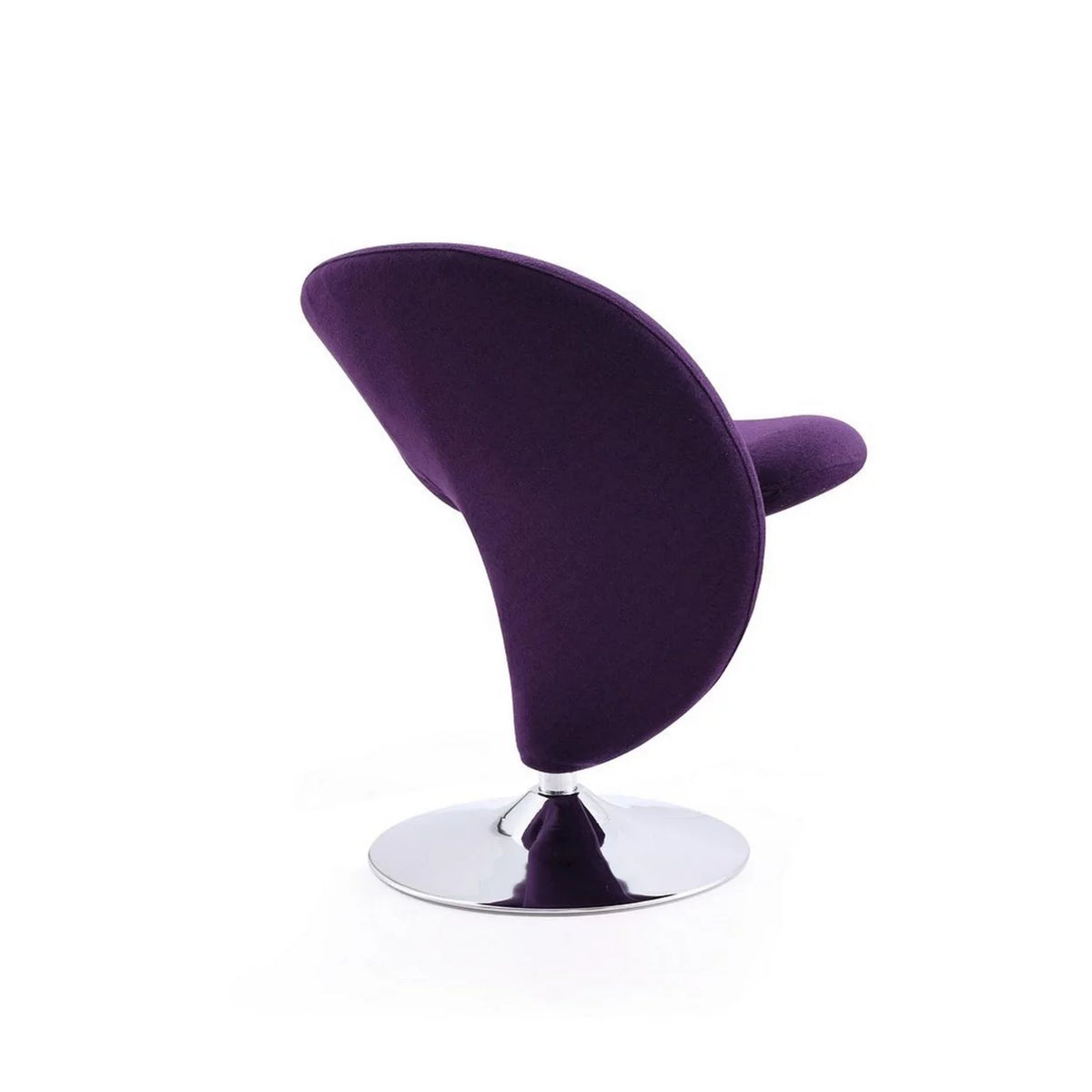 Purple Fabric Swivel Accent Chair A871