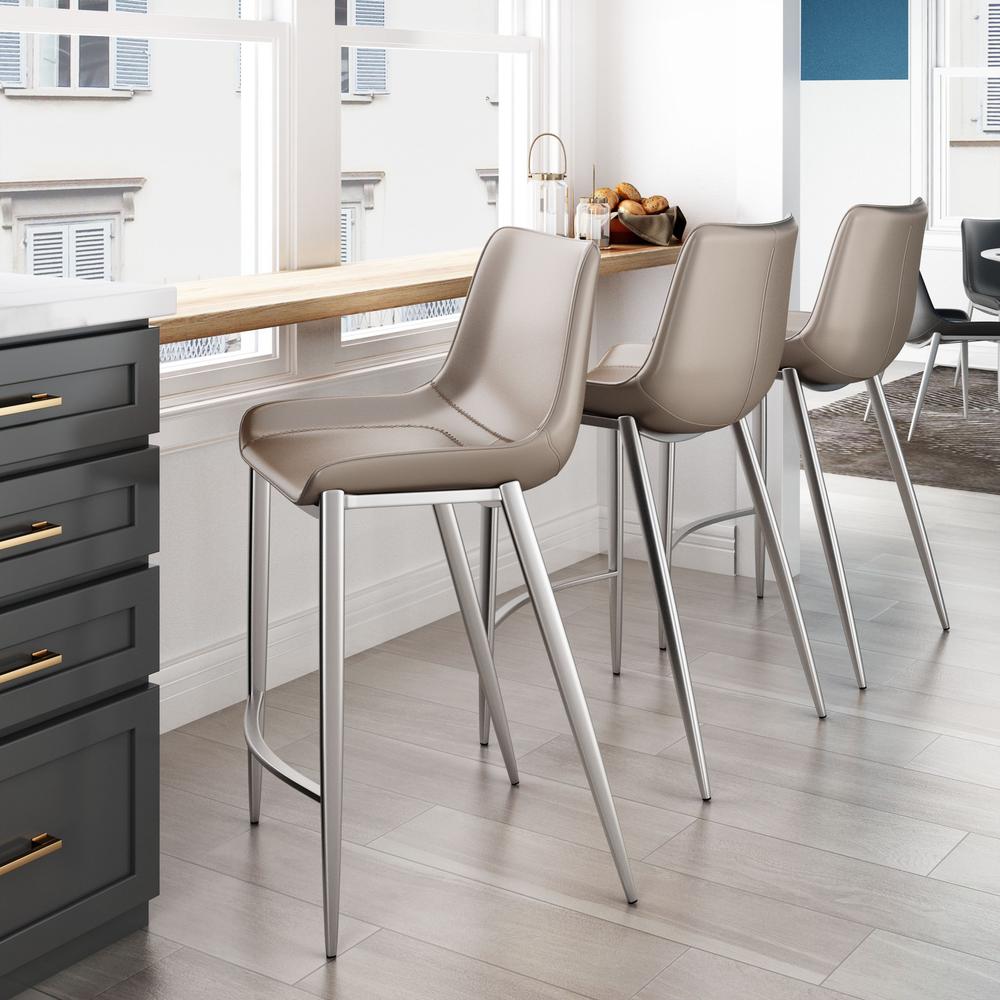 Gray Faux Leather Counter Chairs G968