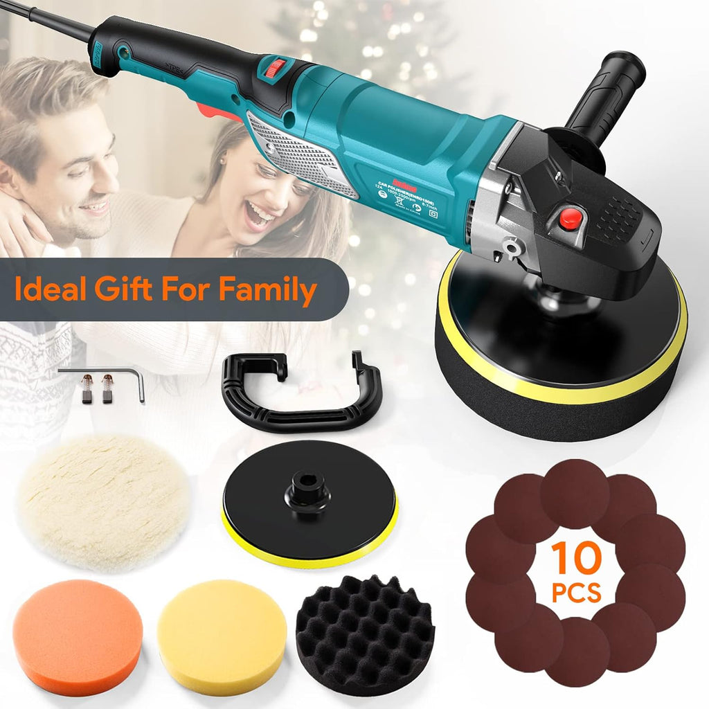 12 Amp 6-inch/7-inch Variable Speed Car Polisher, Pack of 2 J99761