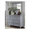 Gray 7-Drawer Wood Dresser with Mirror N275
