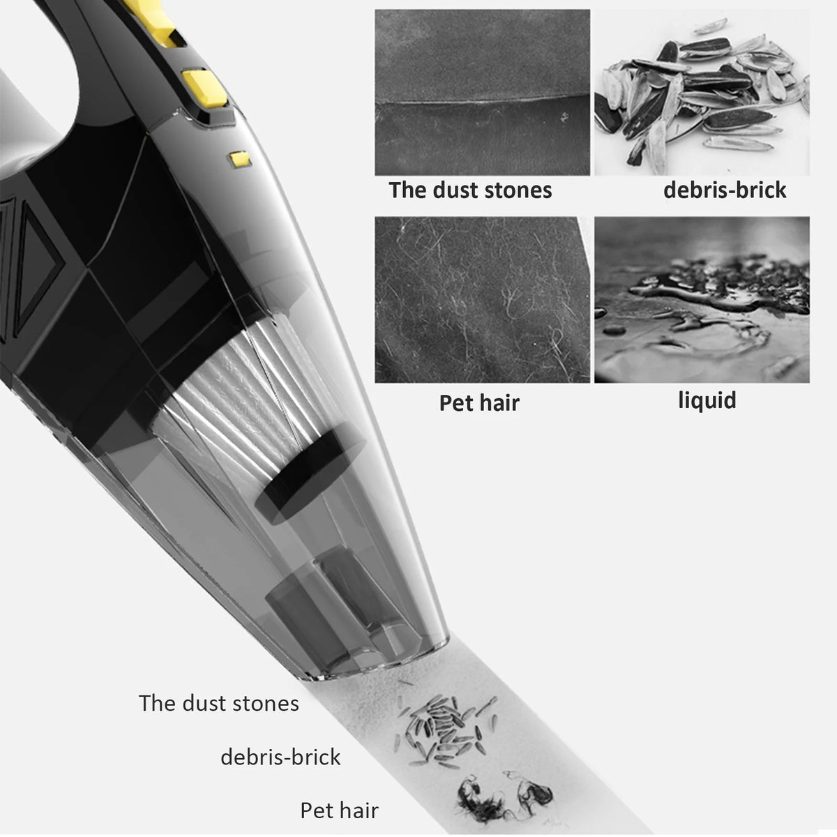 Wireless Handheld Vacuum Cleaner Portable Strong Suction Dry Wet Vacuum Sweeper M335951