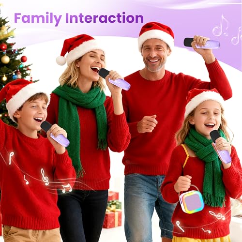Portable Bluetooth Speaker with 2 Wireless Karaoke Microphones N1657