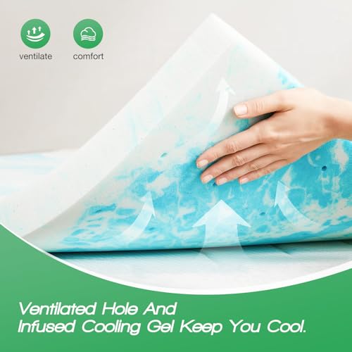 3 Inch Thick Gel Infused Memory Foam Mattress Topper King N46850